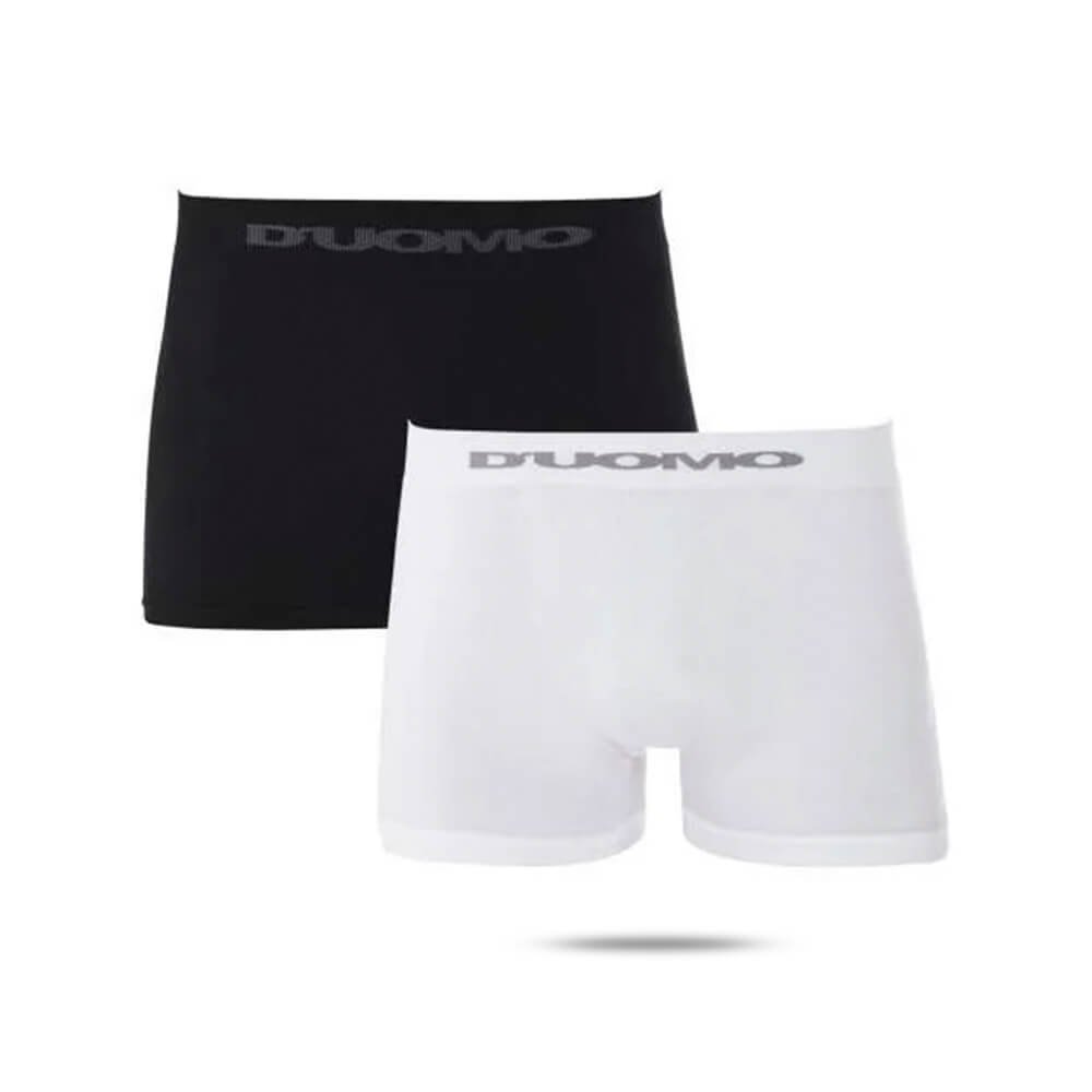 Kit 2 cuecas Boxer de Algodao Sem Costura Duomo branca e preta Comprar Cuecas