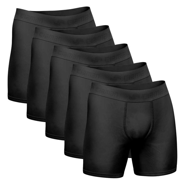 Kit 5 Urban Gray Antimicrobial Long Boxer Briefs