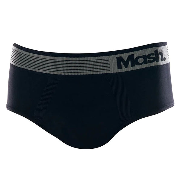 Black Seamless Mash Bond Polyamide Slip Underwear