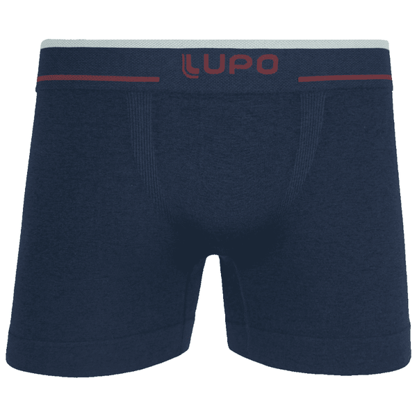 Cueca Boxer Lupo Fio Texturizado Basic Sem Costura Marinho