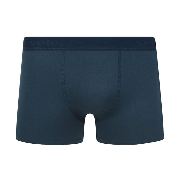 Cueca Boxer Selene Classic Modal Azul Ônix