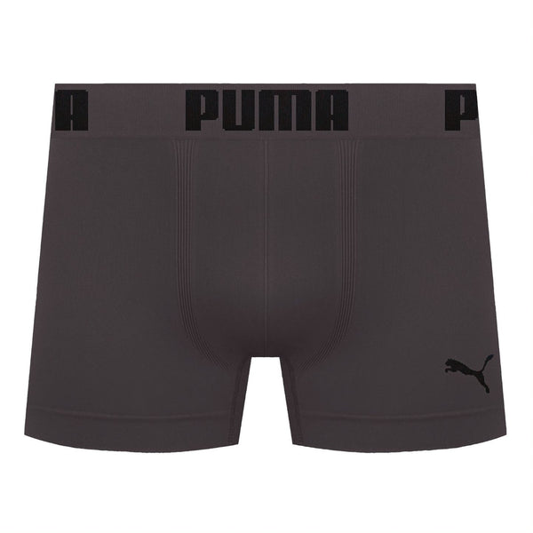 Cueca Boxer Puma Bold Poliamida Sem Costura Chumbo