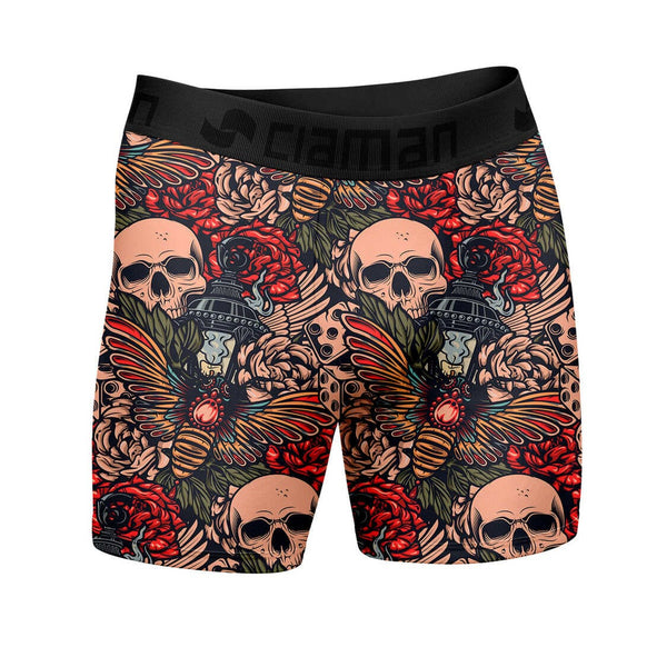 Style Moth Digital Print Long Boxer Briefs