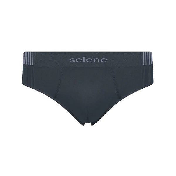 Cueca Slip Selene Bars Sem Costura Chumbo