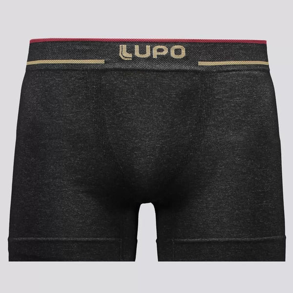 Cueca Boxer Lupo Plus Size Microfibra Sem Costura Preto