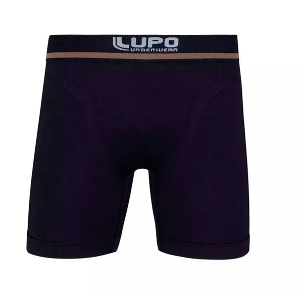 Cueca Boxer Alongada Lupo Microfibra Sem Costura Preta