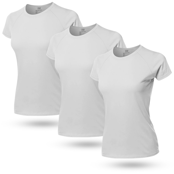 Kit 3 Tech T-shirt Raglan Feminina Modal UND® Brancas