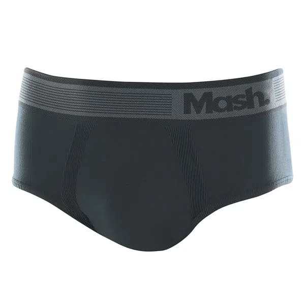 Cueca Slip Mash Bond Poliamida Sem Costura Cinza