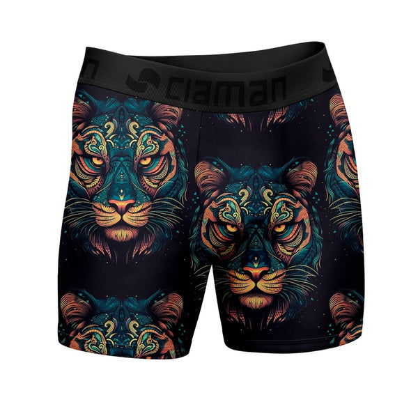 Tiger Style Digital Print Long Boxer Briefs