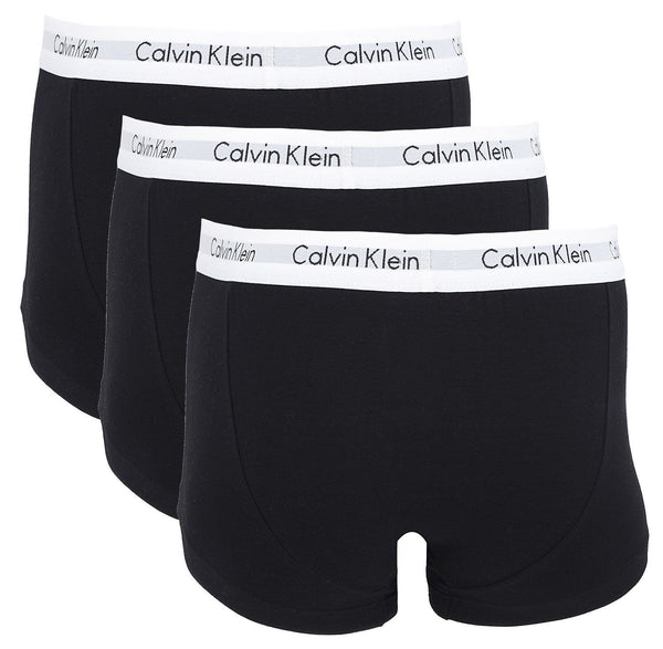 Kit 3 Cuecas Trunk Calvin Klein Life Algodão Pretas