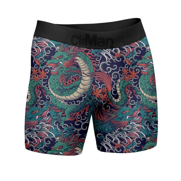 Cueca Boxer Long Estampa Digital Cia Man Dragon 2023