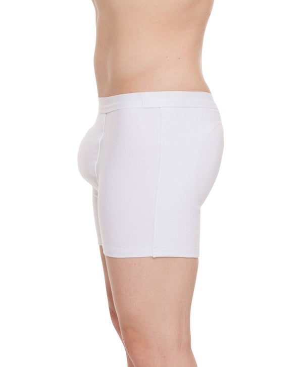 White Boxer Briefs with Front Padding