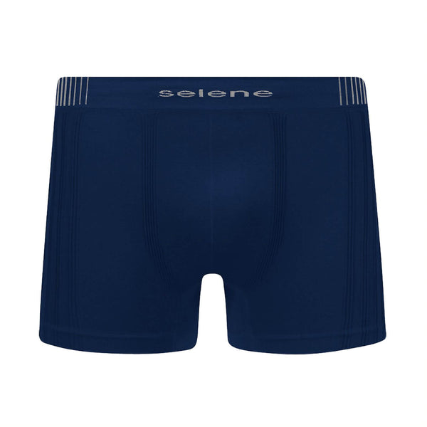 Cueca Boxer Plus Size Selene Linie Poliamida Sem Costura Azul