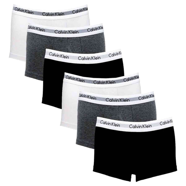 Calvin Klein Kit 6 Cotton Trunk Briefs Black/White/Gray