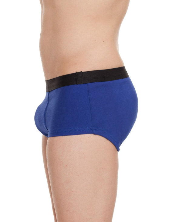 Cueca com Enchimento Mini Boxer Frontal Azul