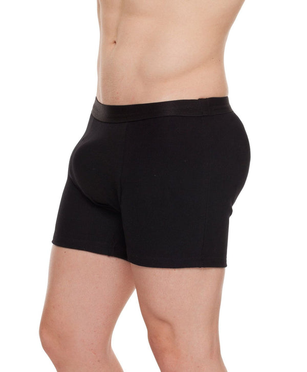 Boxer Briefs with Back and Front Padding Black