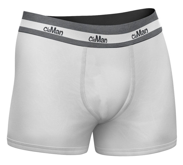 Cueca Boxer CiaMan Lisa Algodão Branca