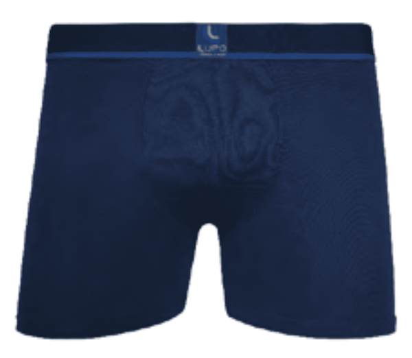 Cueca Boxer Lupo Micromodal Front Azul Marinho