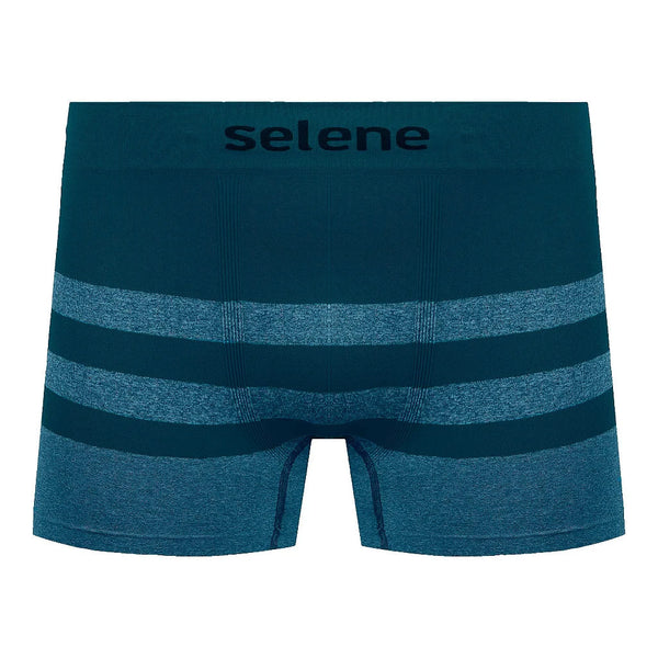 Cueca Boxer Selene Sem Costura Verde Petróleo Mescla