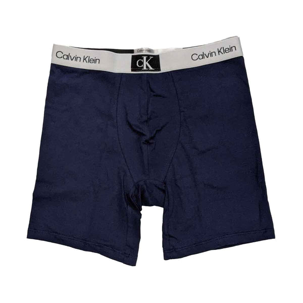 Cueca Long Boxer Cotton CK 1996 Azul Marinho