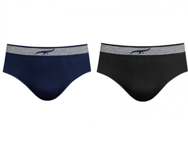 Kit 2 Cuecas Slip Fit Zee Rucci Sem Costura Preta/Azul