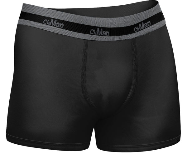 Cueca Boxer CiaMan Lisa Algodão Preta