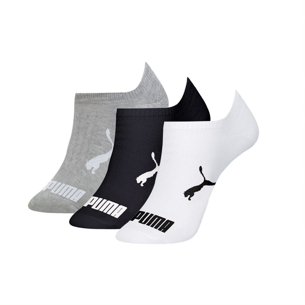 Kit 3 Invisible Sneaker Socks Puma Cotton White/Black/Gray