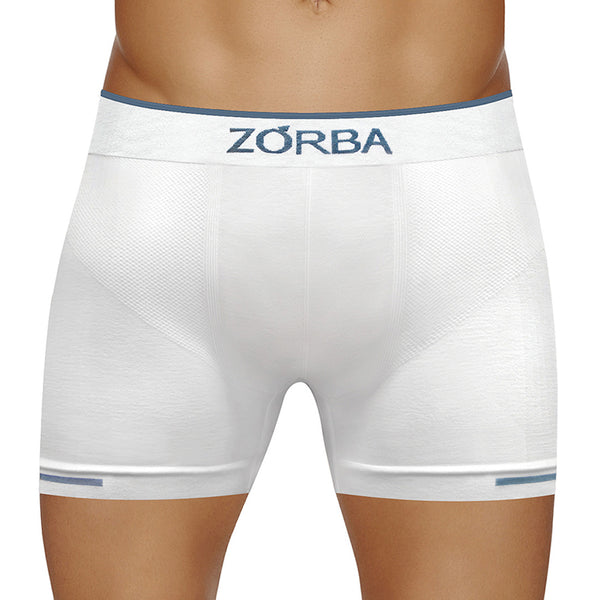 Zorba Seamless Extreme Point White Boxer Briefs