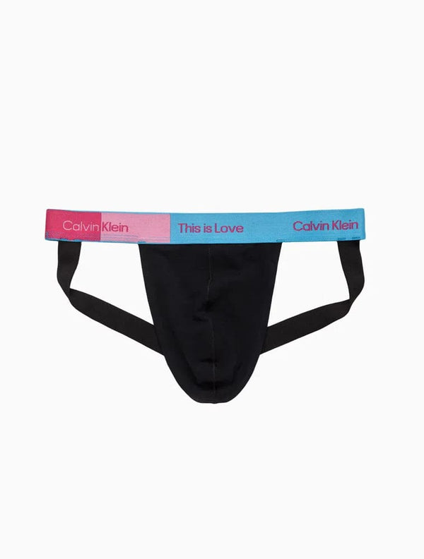 Cueca Jockstrap Calvin Klein Pride This is Love Preta