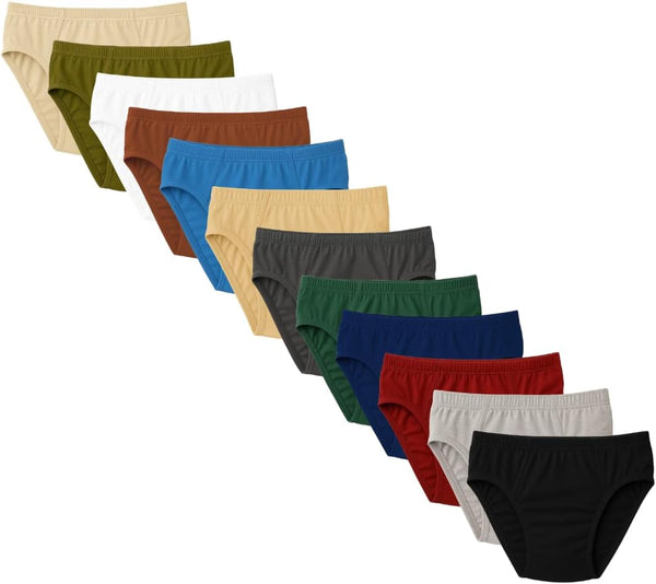 Kit 12 Cuecas Slip Masculino Adulto Algodão Básicas para Uso Diário