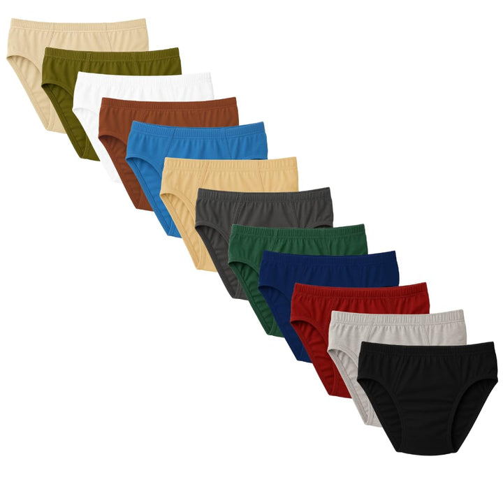 Kit 12 Cuecas Slip Masculino Adulto Algodão Básicas para Uso Diário