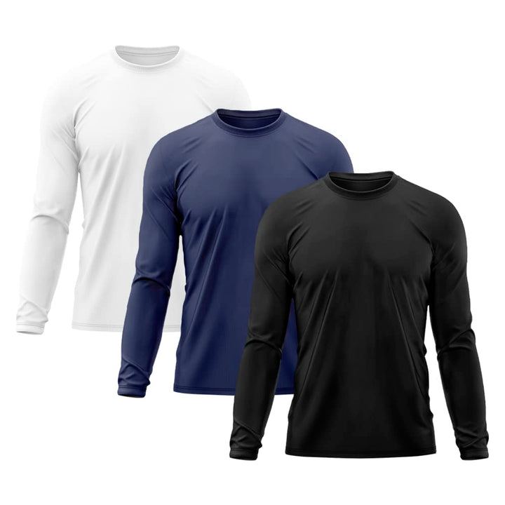 Kit 3 Camisetas Masculina Manga Longa Térmica Proteção Solar UV Dry Fit Segunda Pele X