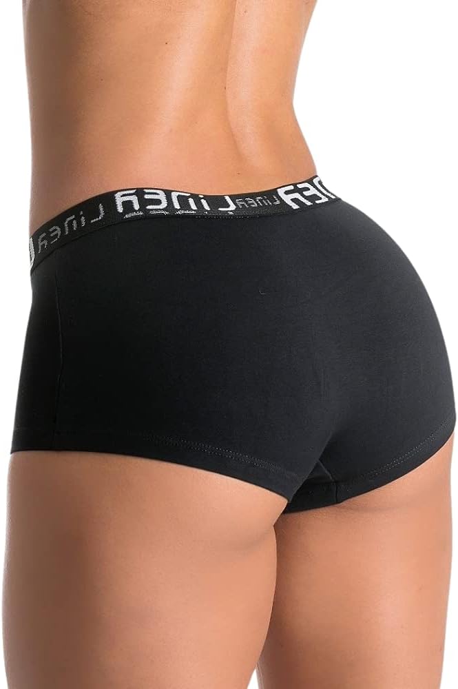 Calcinha Cueca Boxer Feminina Línea - 4 Peças Algodão