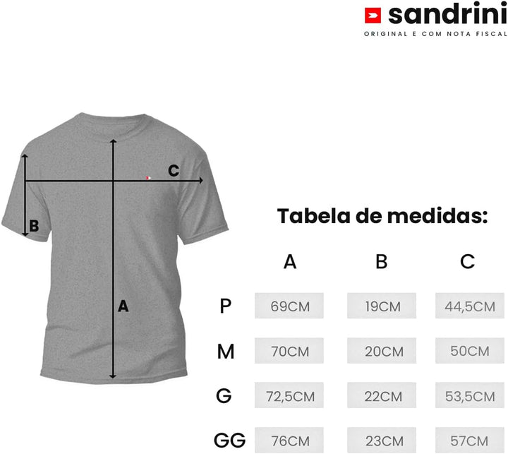 Kit 3 Camisetas Básicas Masculinas Sandrini Preto ou Sortido Algodão Premium Conforto Casual Dia a Dia