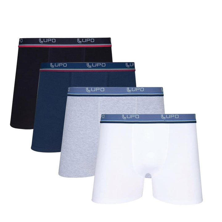 Kit 4 Cuecas Boxer Lupo Algodão Sortida Tamanho
