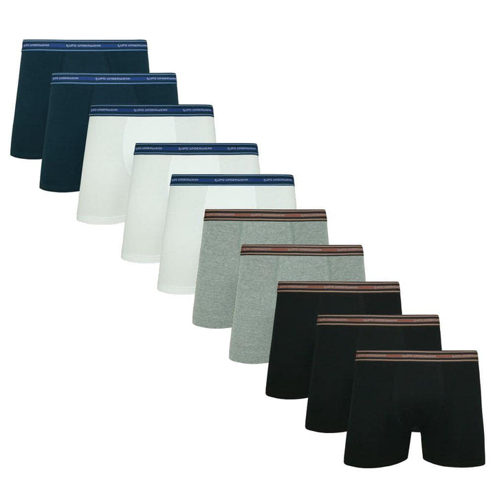 Kit 10 Cuecas Boxer Lupo Sortido