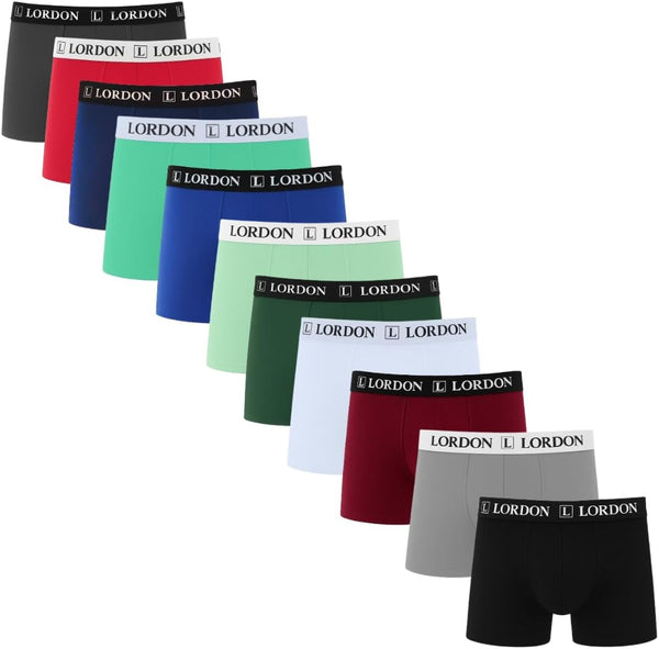 Kit 10 Cuecas Boxer Masculina Microfibra Plus Size Confortável Basícas