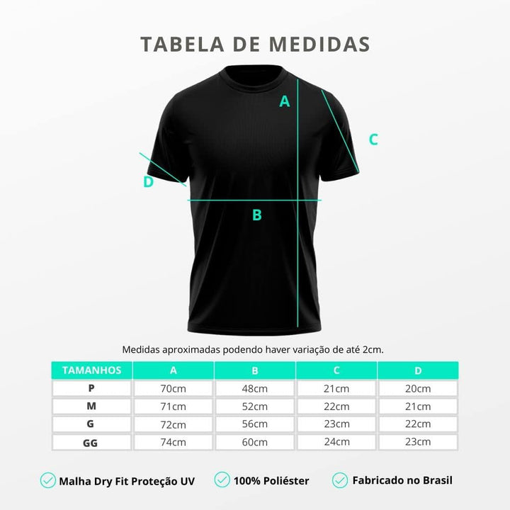 Kit 6 Camisetas Masculina Dry Fit Proteção Solar UV Térmica Academia Treino Caminhada Esporte