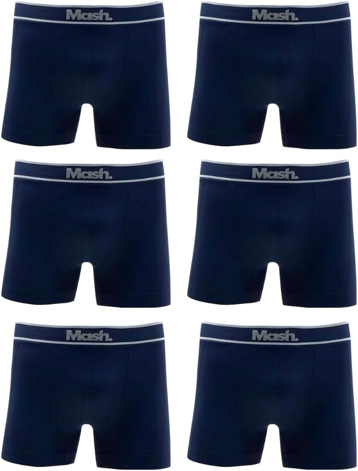 Kit 6 Cuecas Boxer Mash Microfibra Sem Costura Box Masculina Adulto