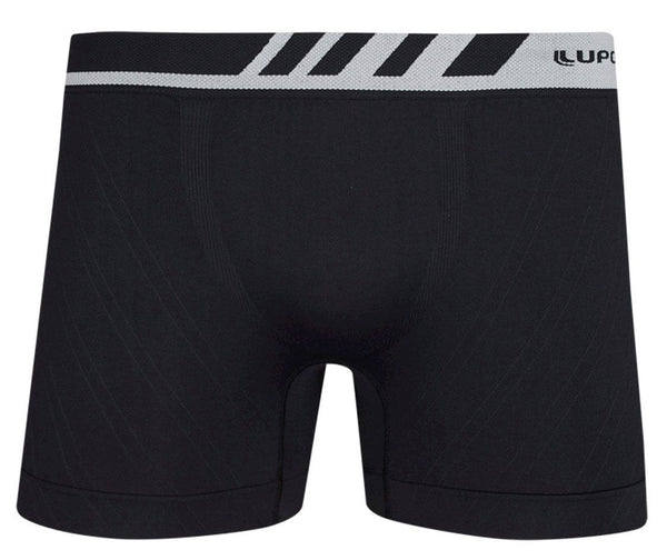 Cueca Boxer Lupo Diag Microfibra Sem Costura Preta