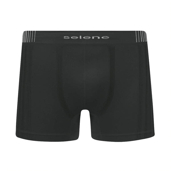 Cueca Boxer Plus Size Selene Linie Poliamida Sem Costura Preta