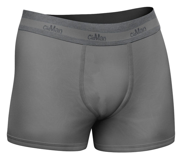 Cueca Boxer CiaMan Lisa Algodão Cinza