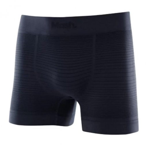 Cueca Boxer Sem Costura Mash Poliamida Cinza Listrada