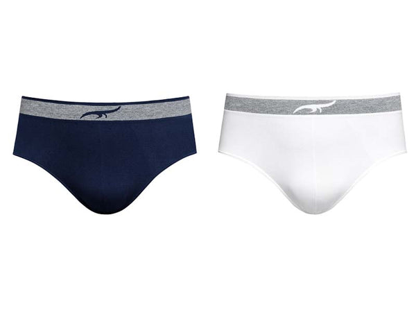 Kit 2 Cuecas Slip Fit Zee Rucci Sem Costura Azul/Branca