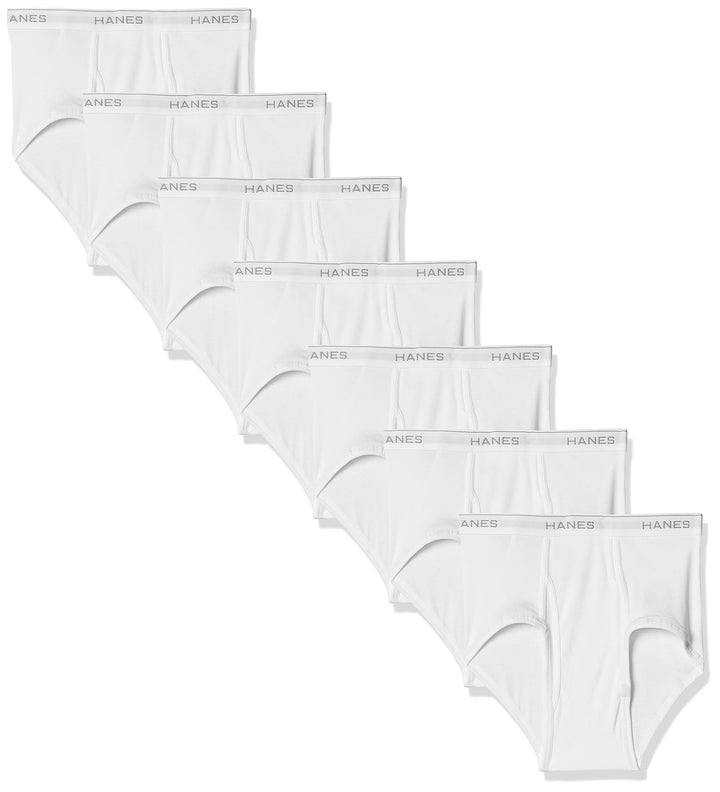 Hanes Cuecas masculinas de algodão com absorção de umidade, disponíveis em branco e preto, várias embalagens disponíveis