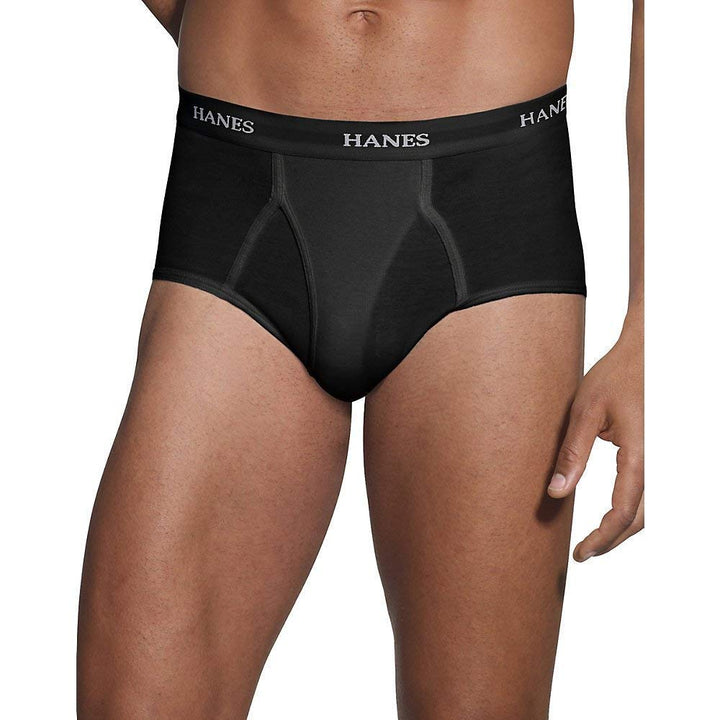 Hanes Cuecas masculinas de algodão com absorção de umidade, disponíveis em branco e preto, várias embalagens disponíveis