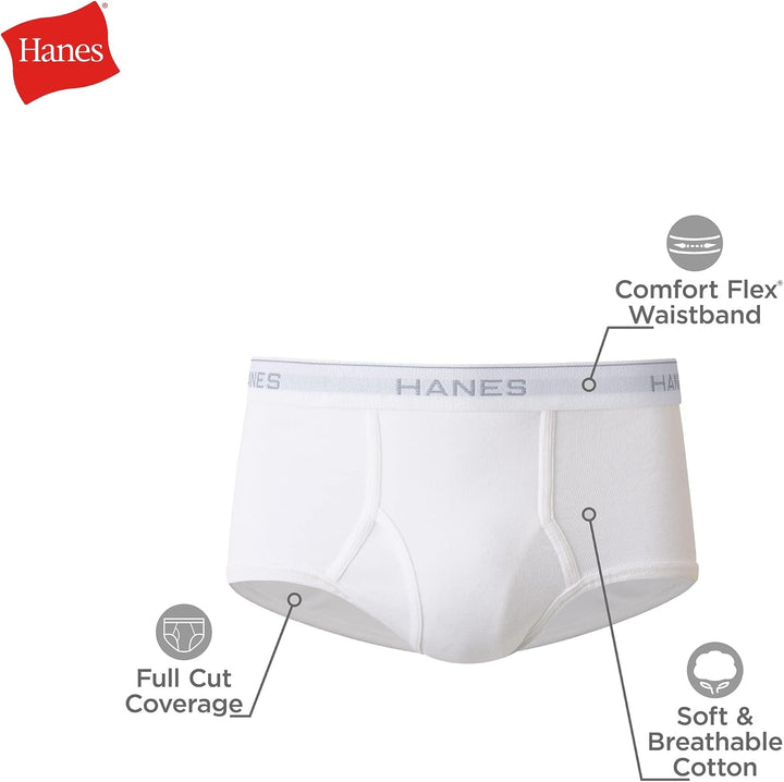 Hanes Cuecas masculinas de algodão com absorção de umidade, disponíveis em branco e preto, várias embalagens disponíveis