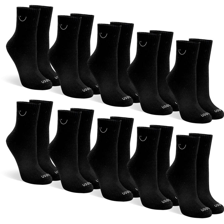 Kit com 10 Pares de Meias Cano Médio Algodão Usee Brasil