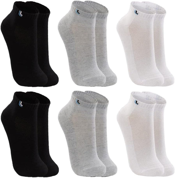 LUPO Kit 6 Pares Meia Lupo Sport Cano Curto Algodão Adulto, Misto Claro, 41-44