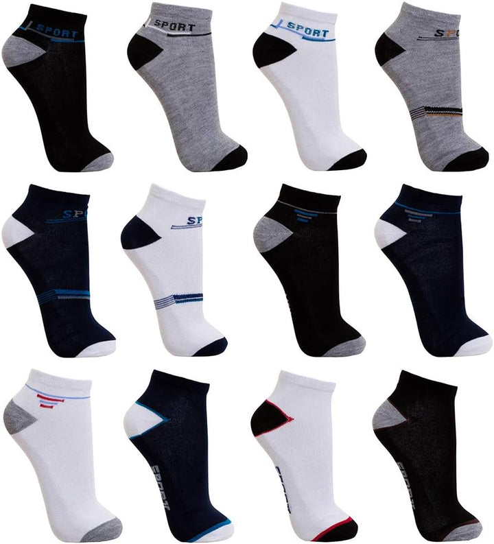 Meias Masculina Soquete Estampadas Algodão Kit 12 Pares